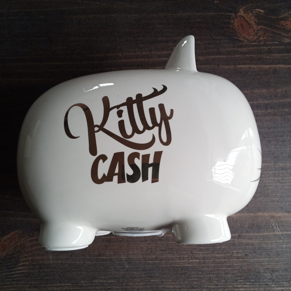 White Kitty Cash Piggy Bank